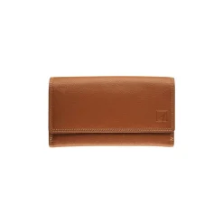 Porte-monnaie double fermeture éclair Dakota - cognac - label M