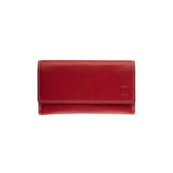 Porte-monnaie double fermeture éclair Dakota - rouge - label M