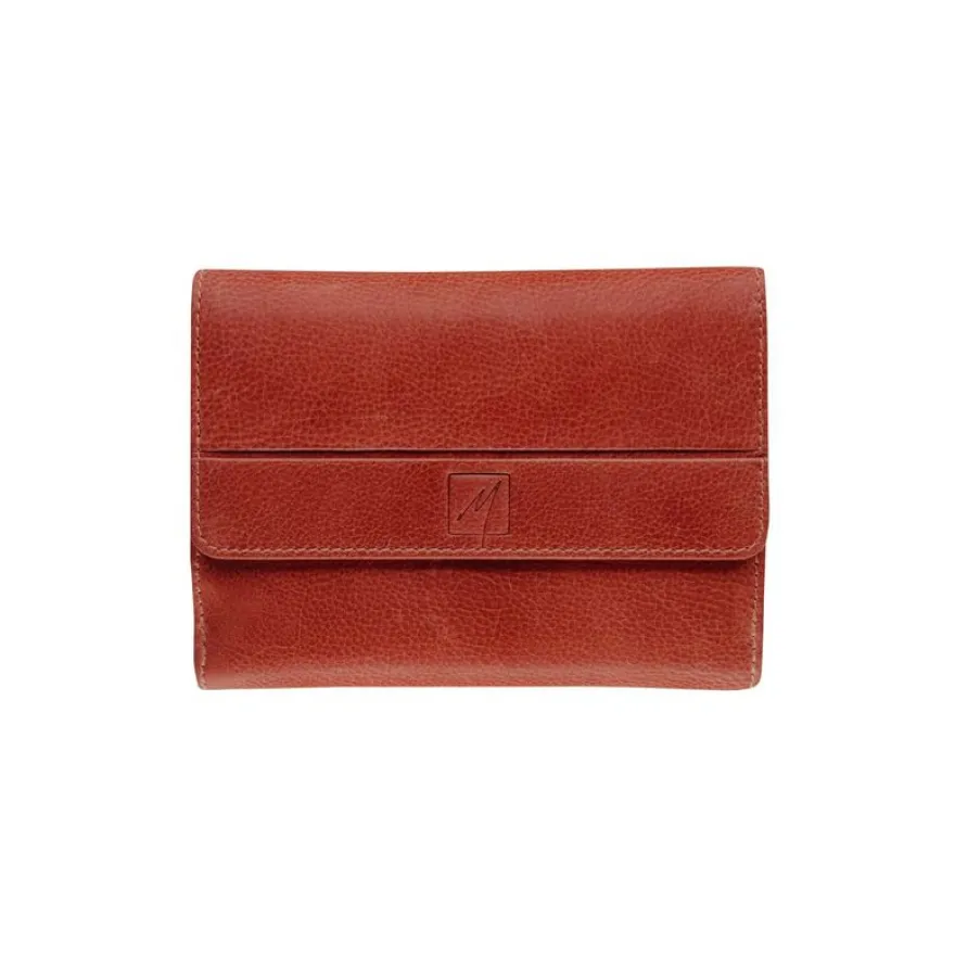 Porte-monnaie fermeture à bouton avec 4 poches fenêtres Savannah - rouge - label M