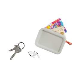 Porte‑monnaie silicone bleu gris NEON avec design urbain - pratique au quotidien et entretien facile