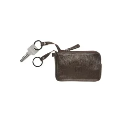 Porte-monnaie/porte-clés avec fermeture éclair Dakota - brun - label M
