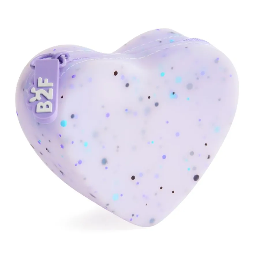 Porte-monnaies cœur mauve Lovely Things Back2Fun