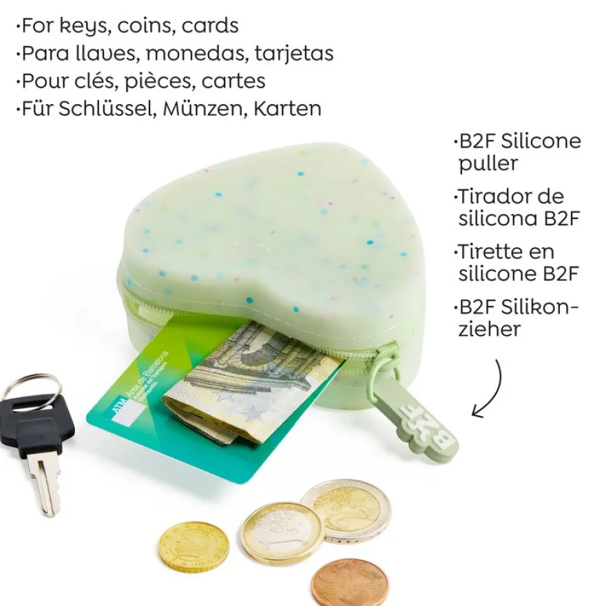 Porte-monnaies cœur menthe Lovely Things Back2Fun
