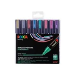 Posca - Pack de 8 marqueurs peinture pointe moyenne - couleurs assorties