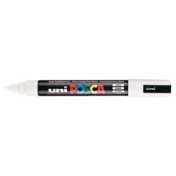 POSCA PC-5M - Pack de 4 marqueurs - noir, argent, blanc, or