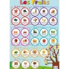 Poster pédagogique Fruits - 52 x 76 cm - Bouchut