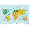 Poster pédagogique 1ère carte du monde - 52 x 76 cm - Bouchut