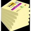 Post-it - 4 Blocs notes + 2 gratuits de 90 feuilles Super Sticky - jaune canari - 76 x 76 mm