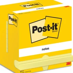 Post-it - 12 blocs notes 100 feuilles - jaune - 76 x 127 mm