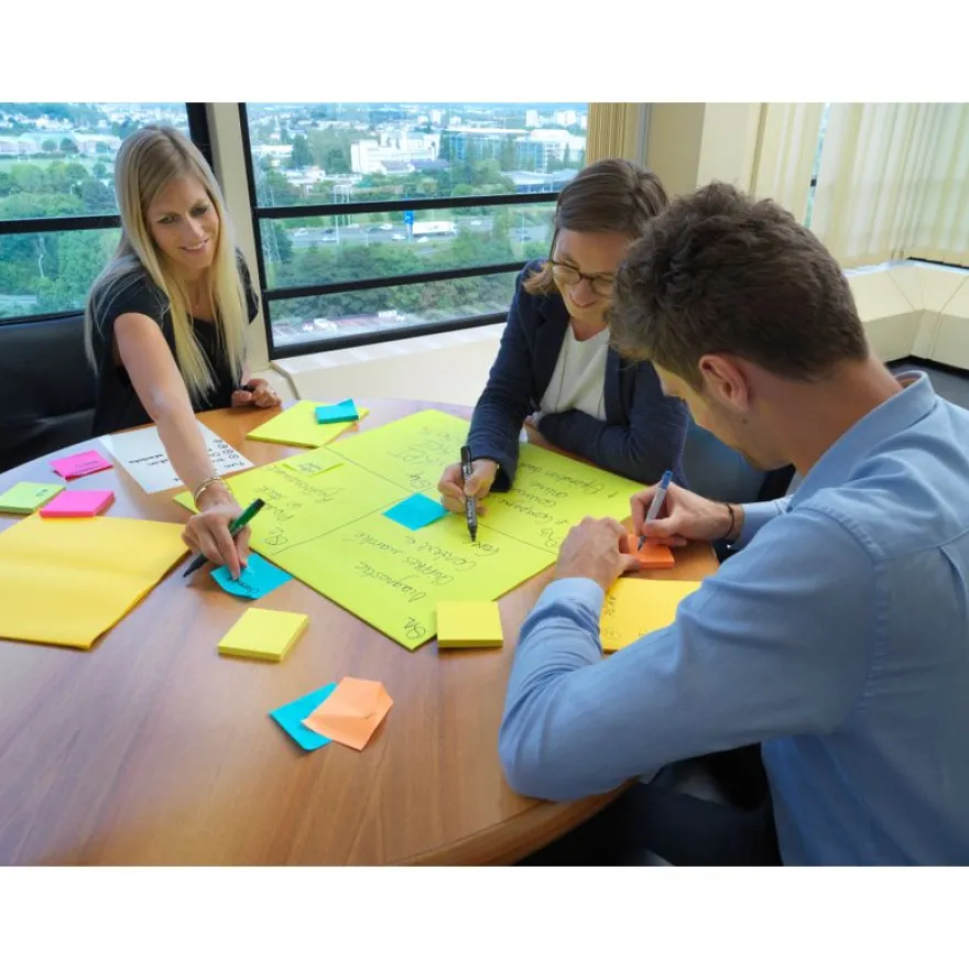 Post-it - 3 Blocs notes Super Sticky - grand format - Meeting notes 203 x 152 mm
