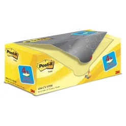 Post-it Promo Pack - 16+4 Blocs-notes - 76 x 76 mm - jaune canari - 2000 feuilles (20 x 100)
