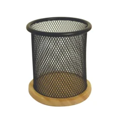Pot a crayons mesh bois