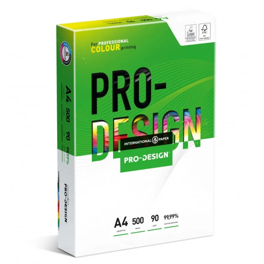 Pro-Design - Papier blanc - A4 (210 x 297 mm) - 90 g/m² - 2000 feuilles (carton de 5 ramettes)