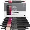 ProMarker - 6 Marqueurs double pointe - tons rouges