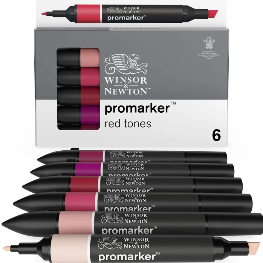 ProMarker - 6 Marqueurs double pointe - tons rouges