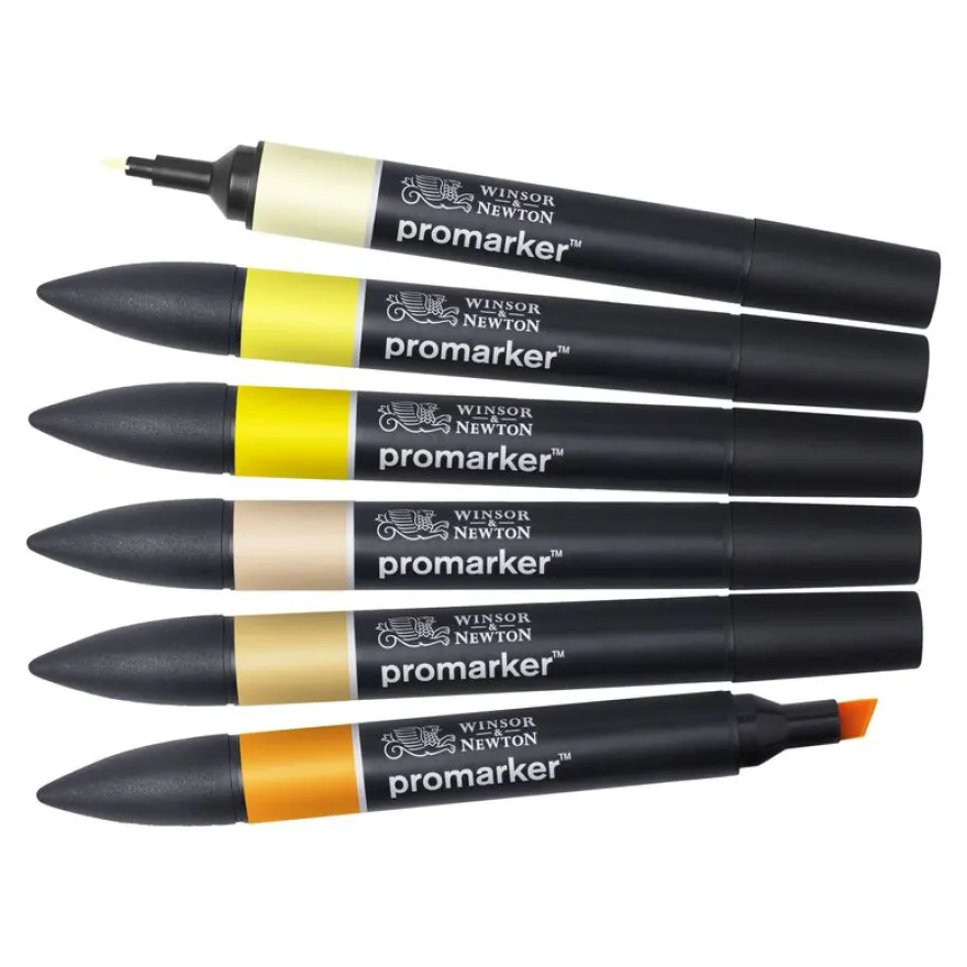 ProMarker - 6 Marqueurs double pointe - tons jaunes