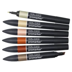 ProMarker - 6 Marqueurs double pointe - tons terreux