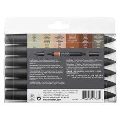 ProMarker - 6 Marqueurs double pointe - tons terreux