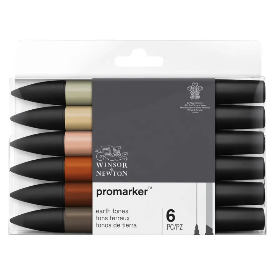 ProMarker - 6 Marqueurs double pointe - tons terreux