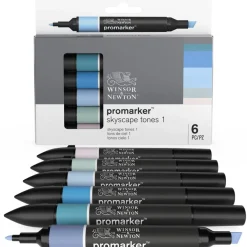ProMarker - Pack de 6 marqueurs double pointe - tons de ciel 1