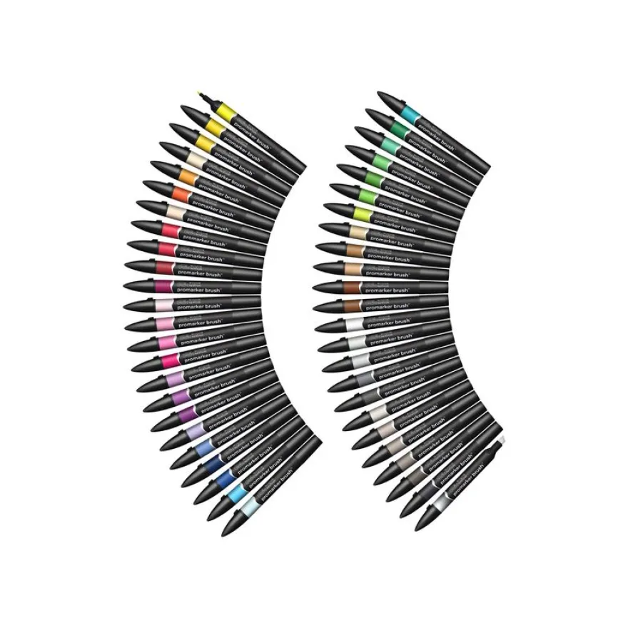 ProMarker brush - coffret 48 marqueurs double pointe