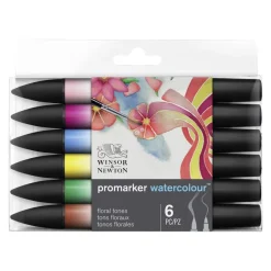 ProMarker Watercolour - 6 Marqueurs double pointe - tons floraux