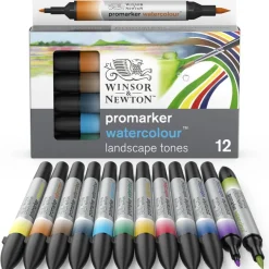 ProMarker Watercolour - 12 Marqueurs double pointe - tons paysage