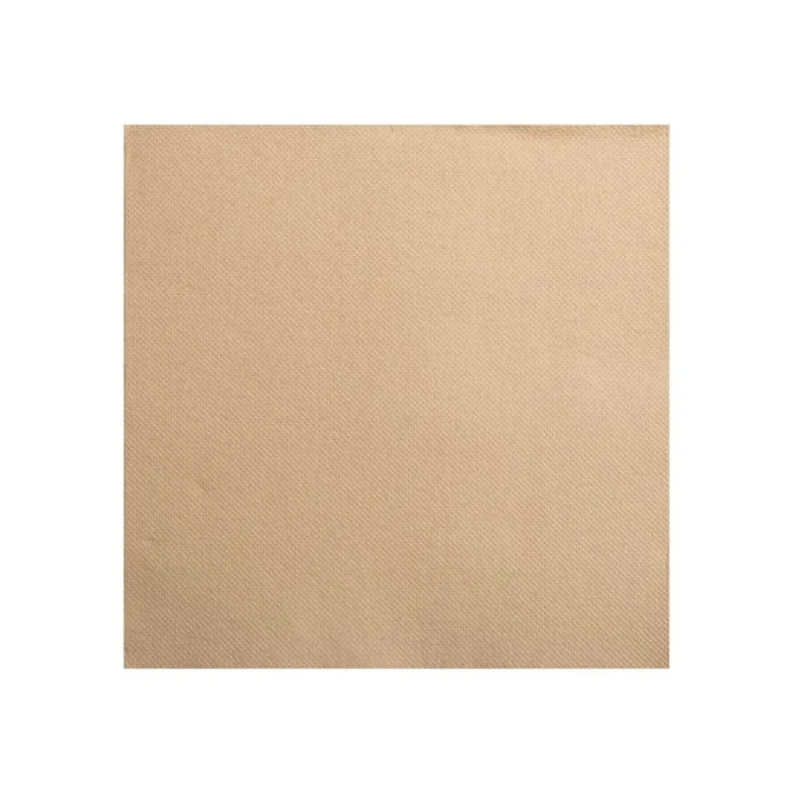 Pronappe - 40 Serviettes - Taille 38 x 38 cm - jetable - ficelle marron