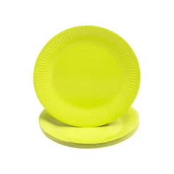 Pronappe - Assiette - Taille 23 cm diameter - rond - jetable - vert kiwi (pack de 20)