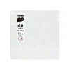Pronappe - Serviette - Taille 38 x 38 cm - jetable - blanc (pack de 40)