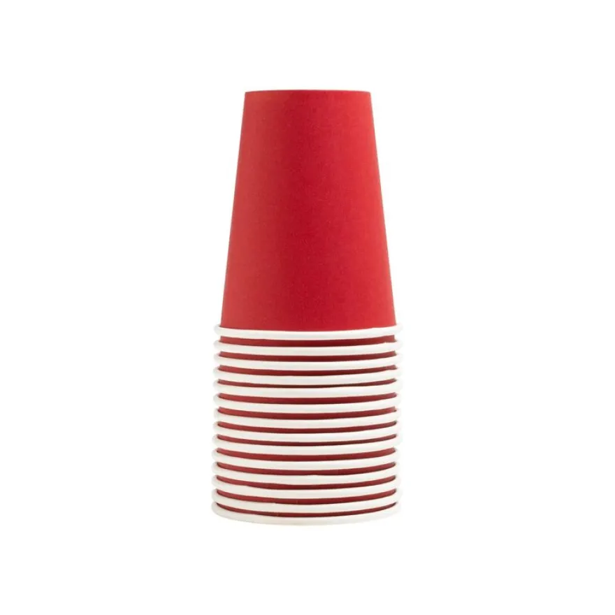 Pronappe - Tasse - Taille 7 cm diameter - 200 ml - jetable - rouge (pack de 15)