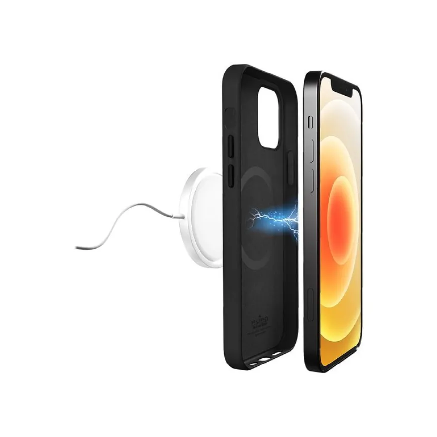 Puro SKYMAG - coque de protection pour Iphone 12 Pro Max - compatible MagSafe - noir