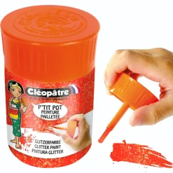 P'tit Pot Pinceau de Peinture Pailletée Rouge Vif 50 ml
