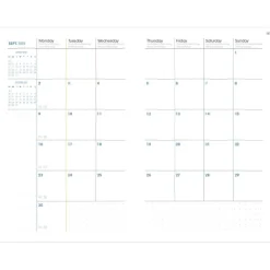 Quo Vadis - Agenda 16 mois - 2026-2027 - Plan Note - Semainier Notes - Multilingue - Andrea - Bleu - 16 mois de septembre à décembre - 15x21 cm - Papier Clairefontaine blanc - Fabrication française