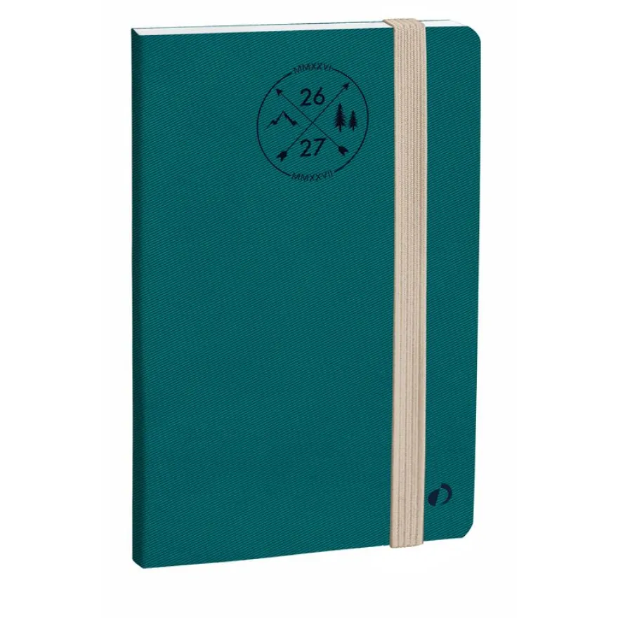 Quo Vadis - Agenda 16 mois - 2026-2027 - Planning 21 SD - Semainier Notes - Multilingue - Everest - Vert - 16 mois de septembre à décembre - 15x21 cm