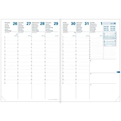 Quo Vadis - Agenda 16 mois - 2026-2027 - Président SD - Semainier Planning - Multilingue - Everest - Marron - 16 mois de septembre à décembre - 21x27 cm