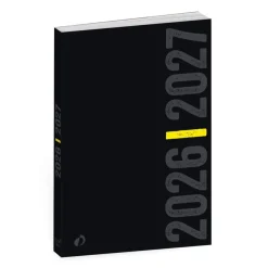Quo Vadis - Agenda année scolaire - 2026-2027 - Eurotextagenda - Journalier - Multilingue - Welcome - Noir - 12 mois de août à juillet - 12x17 cm - Papier Clairefontaine blanc - Fabrication française