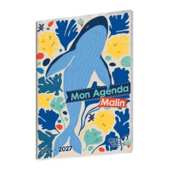Quo Vadis - Agenda année scolaire - 2026-2027 - Mon Agenda Malin - Français - Multicolore - 21x29,7 cm - Papier Clairefontaine blanc - Fabrication française