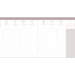 Quo Vadis - Agenda année scolaire - 2026-2027 - Exécutif Septembre Color - Semainier Planning - Multilingue - Andrea - Rouge - 13 mois de août à août - 16x16 cm