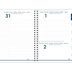 Quo Vadis - Agenda année scolaire - Spiralé - 2026-2027 - Eurotextagenda S - Journalier - Multilingue - Egeo - Multicolore - 12 mois de août à juillet - 12x17 cm