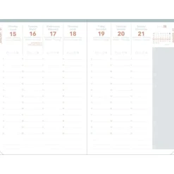 Quo Vadis - Agenda année scolaire - 2026-2027 - Universitaire Color - Semainier Planning - Multilingue - Andrea - Marron - 13 mois de août à août - 10x15 cm