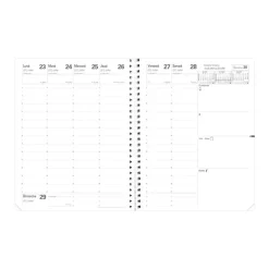 Quo Vadis - Agenda année scolaire - Spiralé - 2026-2027 - Président S Septembre - Semainier Planning - Français - Impala - Noir - 13 mois de août à août - 21x27 cm