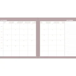 Quo Vadis - Agenda année scolaire - 2026-2027 - Exécutif Septembre Color - Semainier Planning - Multilingue - Théa - Bleu - 13 mois de août à août - 16x16 cm - Papier Clairefontaine blanc