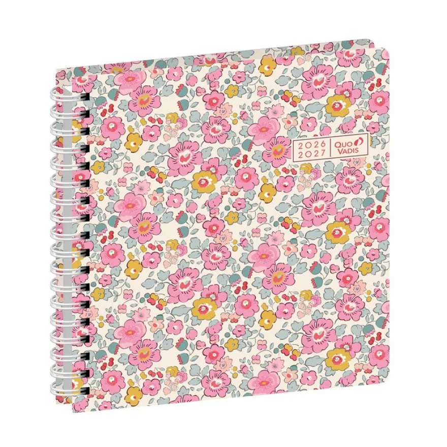 Quo Vadis - Agenda année scolaire - Spiralé - 2026-2027 - Exécutif S Septembre - Semainier Planning - Français - Egeo - Multicolore - 13 mois de août à août - 16x16 cm