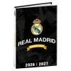 Quo Vadis - Agenda année scolaire - 2026-2027 - Eurotextagenda - Journalier - Multilingue - Real Madrid - 12 mois de août à juillet - 12x17 cm - Papier Clairefontaine blanc - Fabrication française