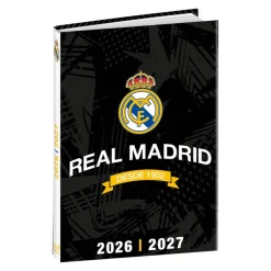 Quo Vadis - Agenda année scolaire - 2026-2027 - Eurotextagenda - Journalier - Multilingue - Real Madrid - 12 mois de août à juillet - 12x17 cm - Papier Clairefontaine blanc - Fabrication française