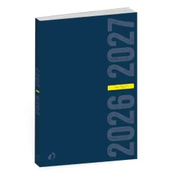 Quo Vadis - Agenda année scolaire - 2026-2027 - Eurotextagenda - Journalier - Multilingue - Welcome - Bleu - 12 mois de août à juillet - 12x17 cm - Papier Clairefontaine blanc - Fabrication française