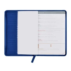 Quo Vadis - Agenda année scolaire - 2026-2027 - Ministre Septembre Color - Semainier Planning - Multilingue - Théa - Bleu - 13 mois de août à août - 16x24 cm - Papier Clairefontaine blanc
