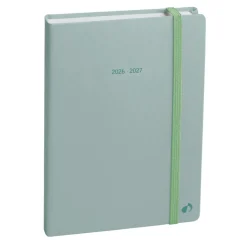Quo Vadis - Agenda année scolaire - 2026-2027 - Eurotextagenda - Journalier - Multilingue - Pastel - Blanc - 12 mois de août à juillet - 12x17 cm - Papier Clairefontaine blanc - Fabrication française