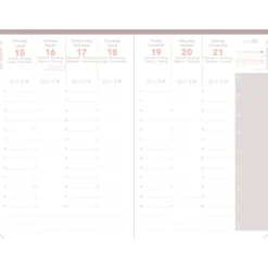 Quo Vadis - Agenda année scolaire - 2026-2027 - Universitaire Color - Semainier Planning - Multilingue - Festy - Rose - 13 mois de août à août - 10x15 cm